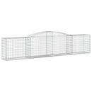 vidaXL 3 db íves horganyzott vas gabion kosár 400x50x80/100 cm