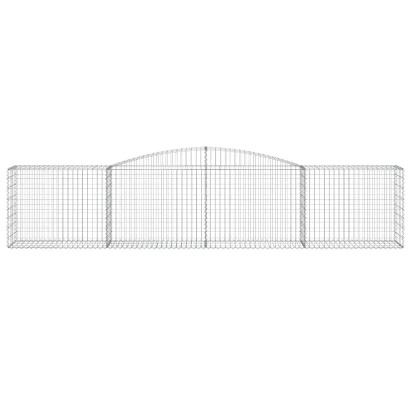 vidaXL 6 db íves horganyzott vas gabion kosár 400x50x80/100 cm