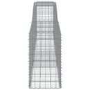 vidaXL 7 db íves horganyzott vas gabion kosár 400x50x80/100 cm