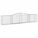 vidaXL 8 db íves horganyzott vas gabion kosár 400x50x80/100 cm
