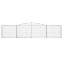 vidaXL 8 db íves horganyzott vas gabion kosár 400x50x80/100 cm