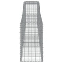 vidaXL 8 db íves horganyzott vas gabion kosár 400x50x80/100 cm