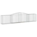 vidaXL 9 db íves horganyzott vas gabion kosár 400x50x80/100 cm
