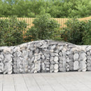 vidaXL 9 db íves horganyzott vas gabion kosár 400x50x80/100 cm