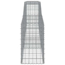 vidaXL 15 db íves horganyzott vas gabion kosár 400x50x80/100 cm