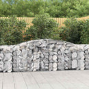 vidaXL 15 db íves horganyzott vas gabion kosár 400x50x80/100 cm