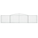 vidaXL 25 db íves horganyzott vas gabion kosár 400x50x80/100 cm