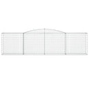 vidaXL 2 db íves horganyzott vas gabion kosár 400x50x100/120 cm