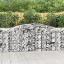 vidaXL 5 db íves horganyzott vas gabion kosár 400x50x100/120 cm