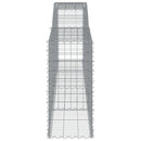 vidaXL 7 db íves horganyzott vas gabion kosár 400x50x100/120 cm