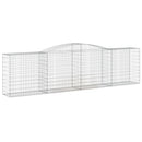vidaXL 9 db íves horganyzott vas gabion kosár 400x50x100/120 cm