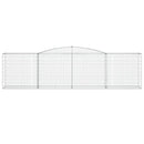vidaXL 15 db íves horganyzott vas gabion kosár 400x50x100/120 cm