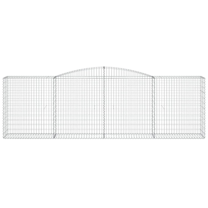 vidaXL 8 db íves horganyzott vas gabion kosár 400x50x120/140 cm