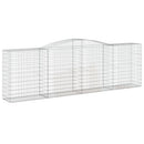 vidaXL 9 db íves horganyzott vas gabion kosár 400x50x120/140 cm