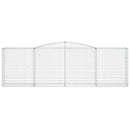 vidaXL 9 db íves horganyzott vas gabion kosár 400x50x120/140 cm