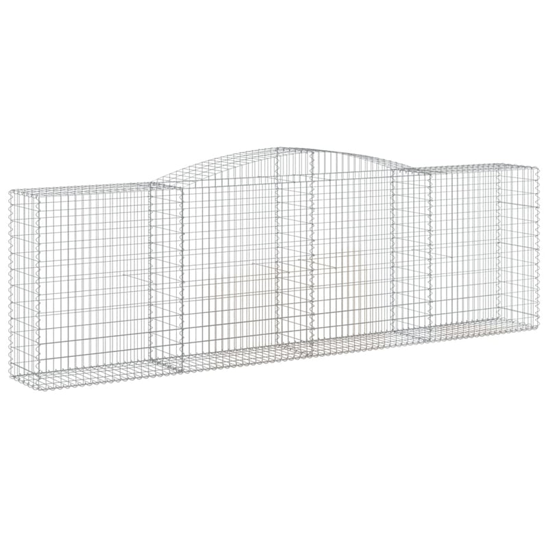 vidaXL 20 db íves horganyzott vas gabion kosár 400x50x120/140 cm
