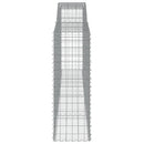 vidaXL 2 db íves horganyzott vas gabion kosár 400x50x140/160 cm