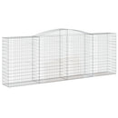 vidaXL 4 db íves horganyzott vas gabion kosár 400x50x140/160 cm