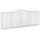 vidaXL 5 db íves horganyzott vas gabion kosár 400x50x140/160 cm