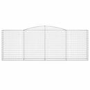 vidaXL 5 db íves horganyzott vas gabion kosár 400x50x140/160 cm