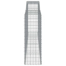 vidaXL 5 db íves horganyzott vas gabion kosár 400x50x140/160 cm