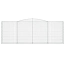 vidaXL 6 db íves horganyzott vas gabion kosár 400x50x140/160 cm