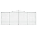 vidaXL 15 db íves horganyzott vas gabion kosár 400x50x140/160 cm