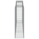 vidaXL 5 db íves horganyzott vas gabion kosár 400 x 50 x 160/180 cm