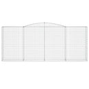 vidaXL 10 db íves horganyzott vas gabion kosár 400x50x160/180 cm