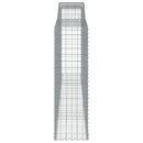 vidaXL 20 db íves horganyzott vas gabion kosár 400x50x160/180 cm