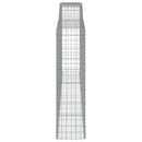 vidaXL 3 db íves horganyzott vas gabion kosár 400x50x180/200 cm
