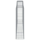 vidaXL 5 db íves horganyzott vas gabion kosár 400x50x180/200 cm
