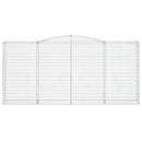 vidaXL 9 db íves horganyzott vas gabion kosár 400x50x180/200 cm