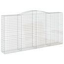 vidaXL 2 db íves horganyzott vas gabion kosár 400x50x200/220 cm