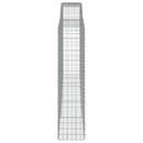 vidaXL 6 db íves horganyzott vas gabion kosár 400x50x200/220 cm