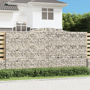vidaXL 10 db íves horganyzott vas gabion kosár 400x50x200/220 cm