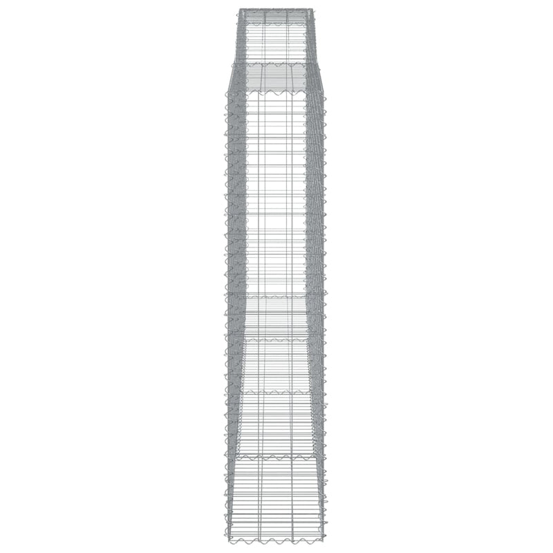 vidaXL 5 db íves horganyzott vas gabion kosár 400x50x220/240 cm