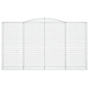 vidaXL 6 db íves horganyzott vas gabion kosár 400x50x220/240 cm