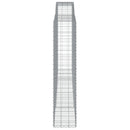 vidaXL 6 db íves horganyzott vas gabion kosár 400x50x220/240 cm