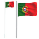 vidaXL alumínium portugál zászló és rúd 6,08 m