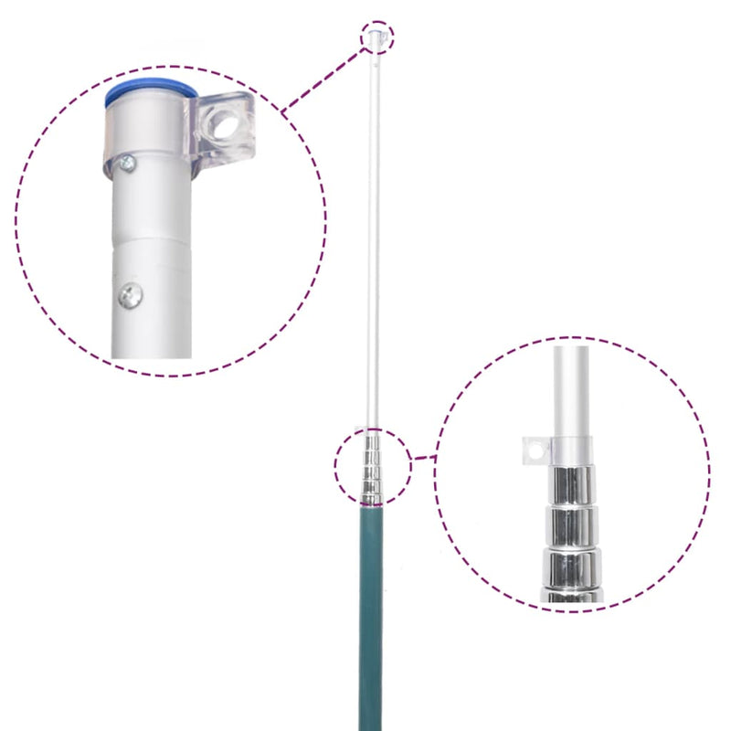 vidaXL ír alumínium zászló és rúd 5,55 m