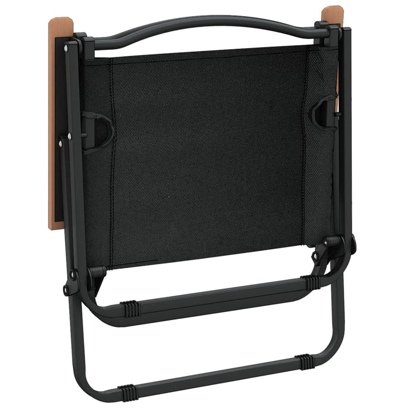vidaXL 2 db fekete oxford szövet camping szék 54 x 43 x 59 cm