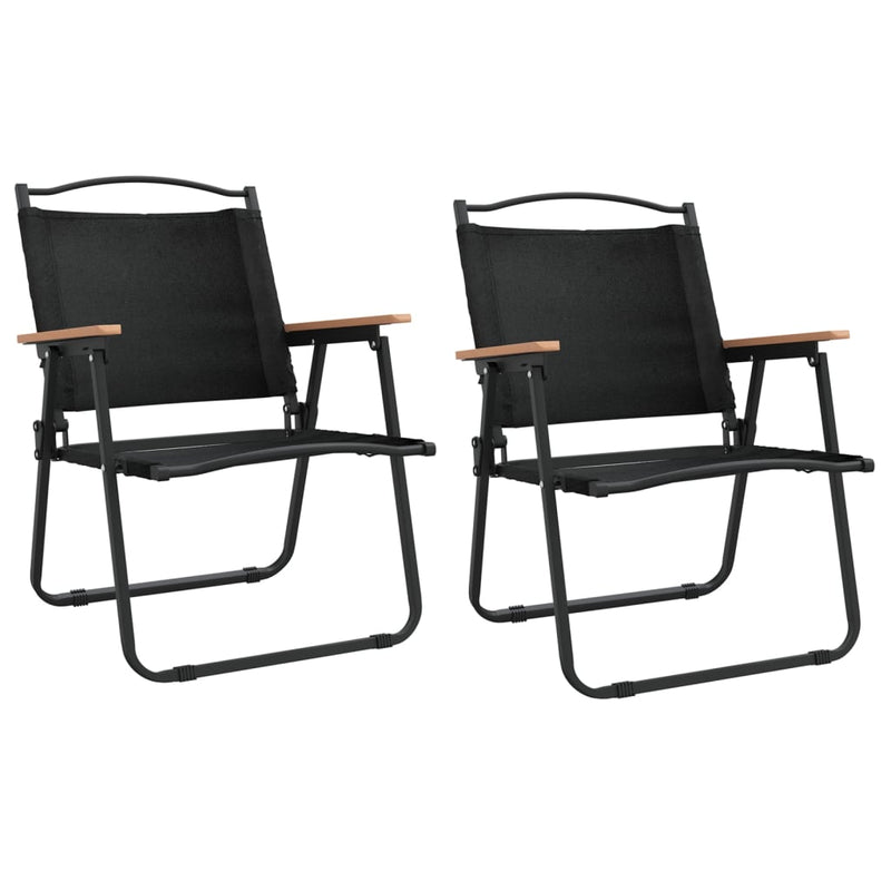 vidaXL 2 db fekete oxford szövet camping szék 54 x 55 x 78 cm