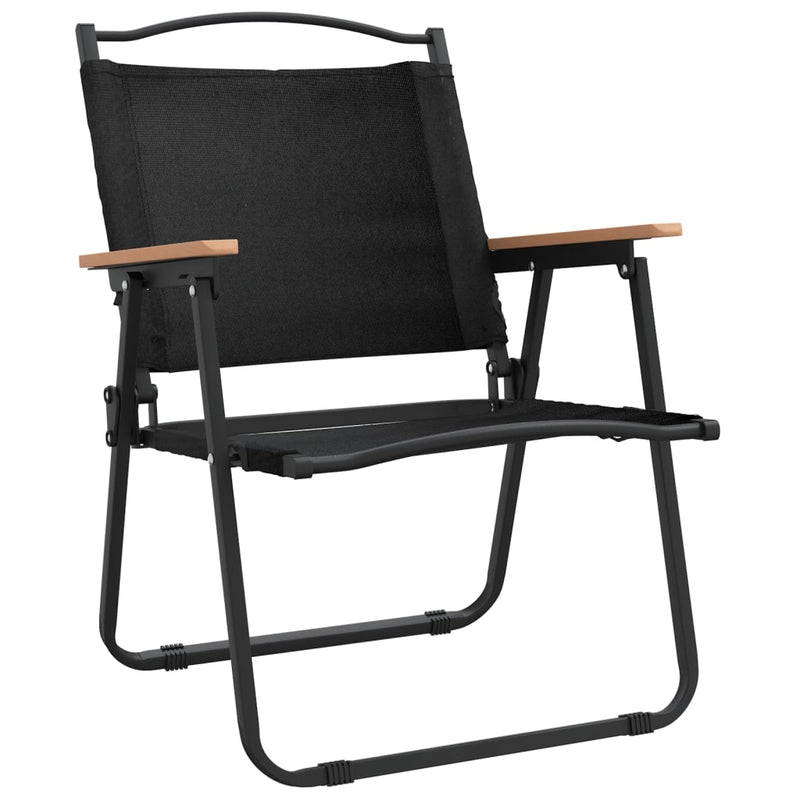vidaXL 2 db fekete oxford szövet camping szék 54 x 55 x 78 cm