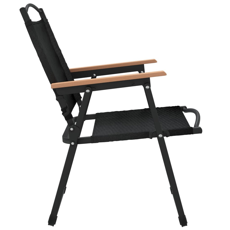 vidaXL 2 db fekete oxford szövet camping szék 54 x 55 x 78 cm