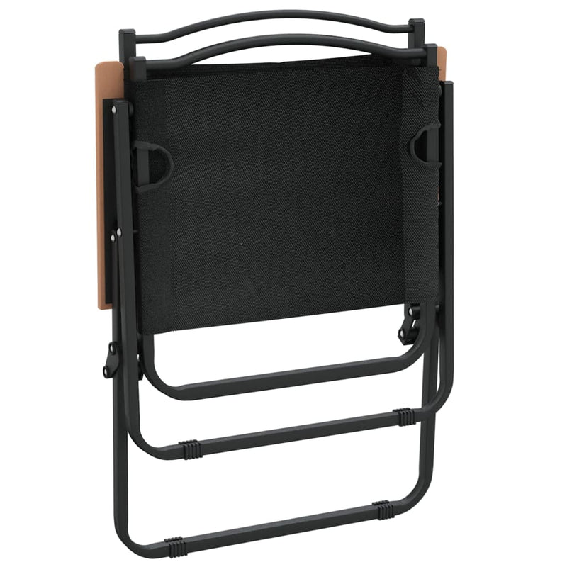vidaXL 2 db fekete oxford szövet camping szék 54 x 55 x 78 cm