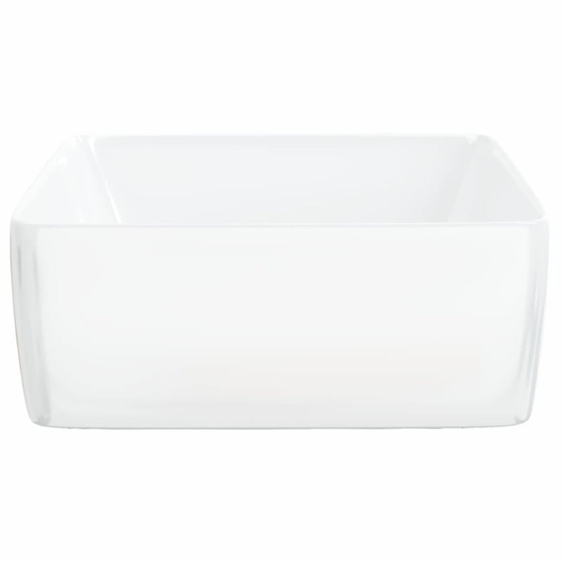 vidaXL fehér téglalap alakú kerámia mosdókagyló 48x37x13 cm