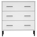 vidaXL OSLO fehér tömör fa tálalószekrény 3 fiókkal 77 x 40 x 79,5 cm