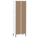 vidaXL OSLO fehér tömör fa könyvszekrény 2 fiókkal 60 x 35 x 180 cm