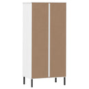 vidaXL OSLO fehér tömör fa könyvszekrény 2 fiókkal 60 x 35 x 128,5 cm